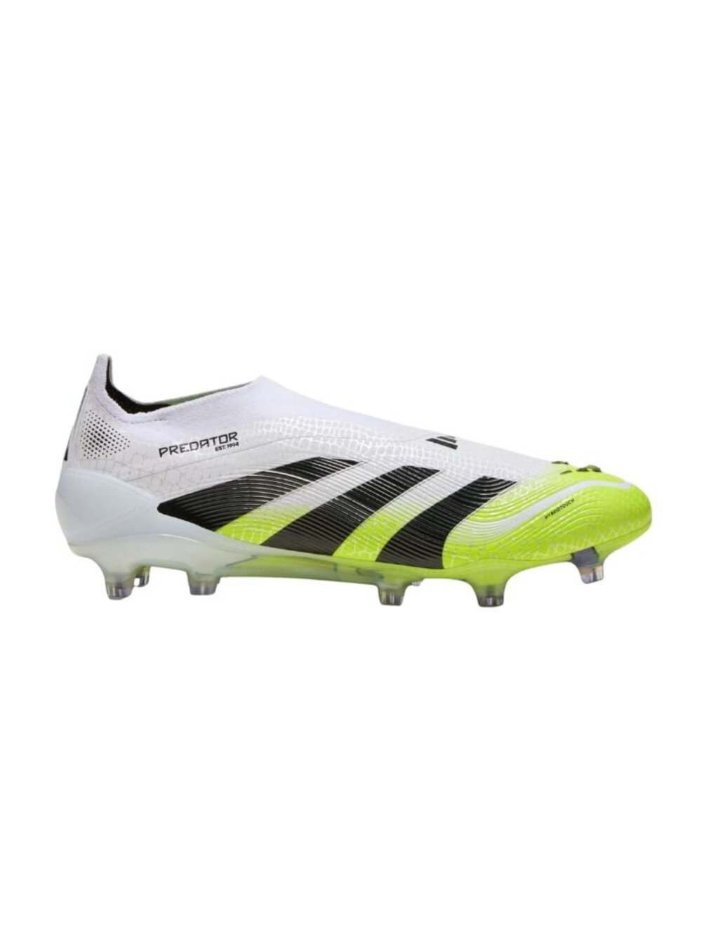 adidas Predator Elite Laceless FG Unisex Soccer Cleats White Black Lemon JI1075